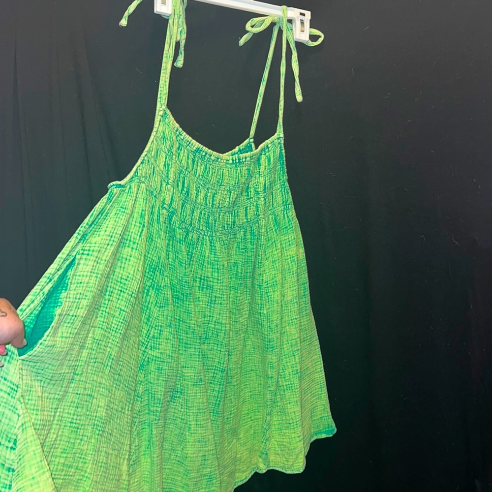 Bright green dress or swim cover up!